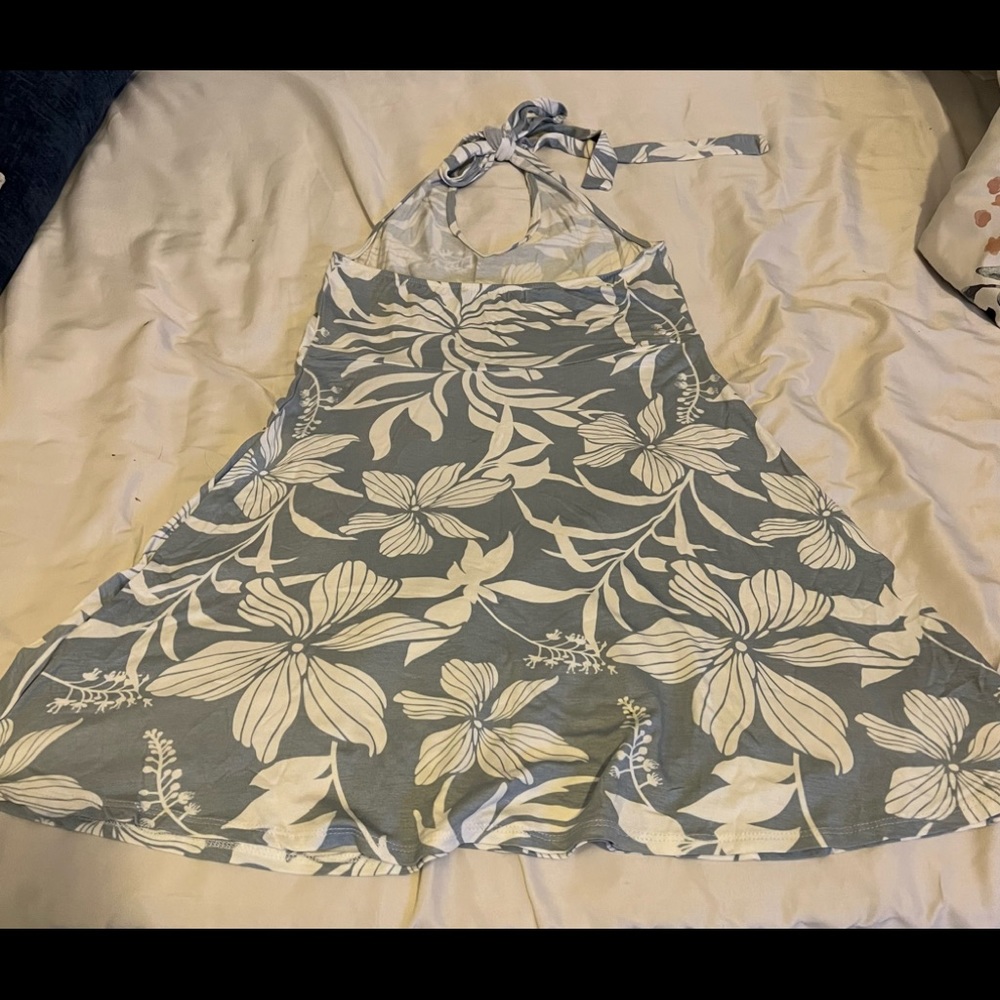 Never worn boutique floral print halter dress